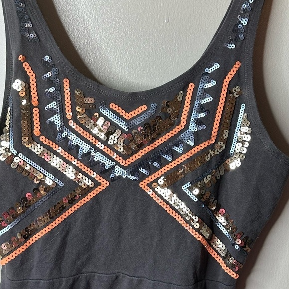 Express‎ Sequin Tank Dress - Gray Size Small - Picture 2 of 5